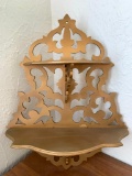 Ornate Painted Wood Shelf. This is 20