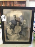 Antique Photo of A Family, Frame is 17