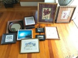 Group of Mostly Contemporary Pictures and Picture Frames, Largest is 22