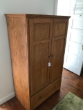 Oak Wardrobe, 62 Inches Tall and 34 Inches Wide