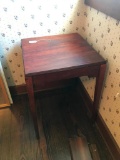 Wood, Swivel Top Table, 27 Inches Tall and the Top is 20 1/2 inches Square