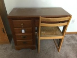 Wood Students Desk, 30 Inches Tall and 40 Inches Wide