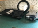 Black N Decker Griddle and Waffle Maker Along with a Springfield Clock