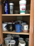 Corner Cabinet of Mostly Coffee Cups and More