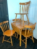 Drop Leaf Table with 4 Chairs. Good Condition - As Pictured