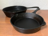 Pair of Cast Iron Skillets. #5 and The Smallest is 6