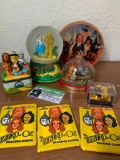 Group of Wizard of Oz Collectibles. Snow Globes, Trinket Box, Music Box, Trading Cards - As Pictured
