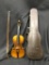 Stradivarius Violin Reproduction with Bow, Strings, and Case - As Pictured