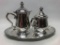 Silver Plated Set of Creamer and Sugar. The Tallest is 6