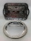 Lot of 2 Silver Plated Serving Trays. The Round One is Wm Rogers & Son and is 13