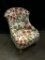Floral Boudoir Chair. Very Good Condition and Sits Well. This is 38