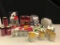 Misc Lot of Christmas Items. Includes Kitchen Towel, Battery Tea Lights, Ornaments, Etc -As Pictured