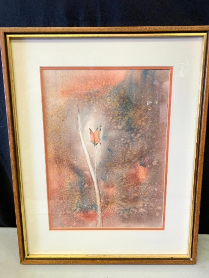27" x 21" Framed Signed Offset Lithograph by Mona Royer - As Pictured