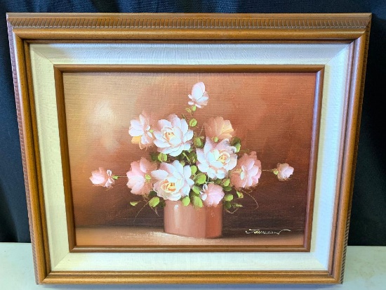 20" x 24" Framed Oil on Canvas by Johnson Artist Interiors Inc - As Pictured