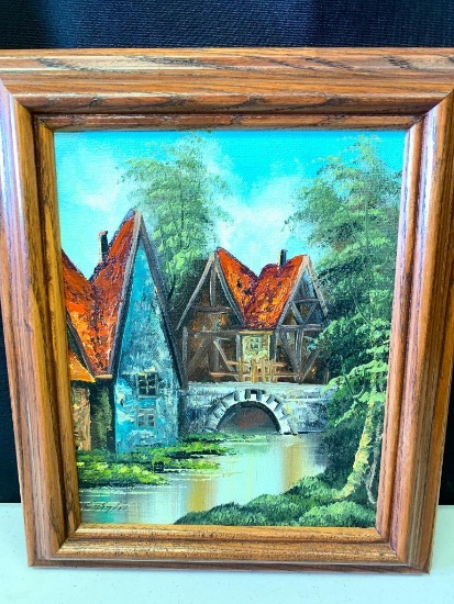 13" x 11" Oil on Canvas Can not Read Signature Artistic Interiors Inc - As Pictured
