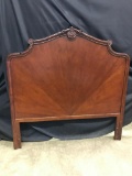 Queen Size Walnut Finish Hardwood Headboard. - As Pictured