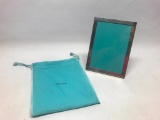 Sterling Silver 5x7 Photo Frame Made in Italy w/a Tiffany's Bag - As Pictured