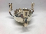 Reed & Barton Candle Holder w/Flower Frog - As Pictured