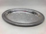Barker Ellis Made in England Silver Plated Serving Tray. This is 14