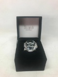 Shannon Crystal Diamond Shaped Ring Paperweight by Godinger - As Pictured