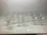 Lot of Misc Wine, Cordial and Martini Glasses - As Pictured