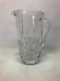 Pressed Clear Glass Applied Handled Pitcher. This is 9