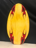 Wood Skim Board with Flames! It is 36