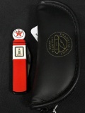 Franklin Mint Collector Texaco Gas Pump Style Pocket Knife - As Pictured