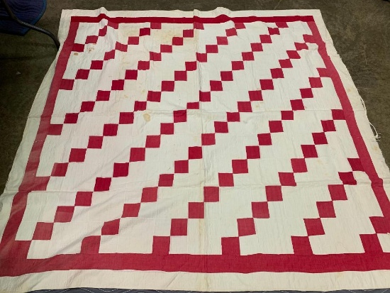 Appears to be a handmade quilt, 76" x 79"