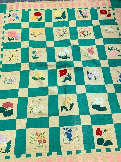 Appears to be Handmade Quilt, 77" x 65"