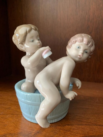 Lladro "Bath Time" with Original Box. This is 5" Tall