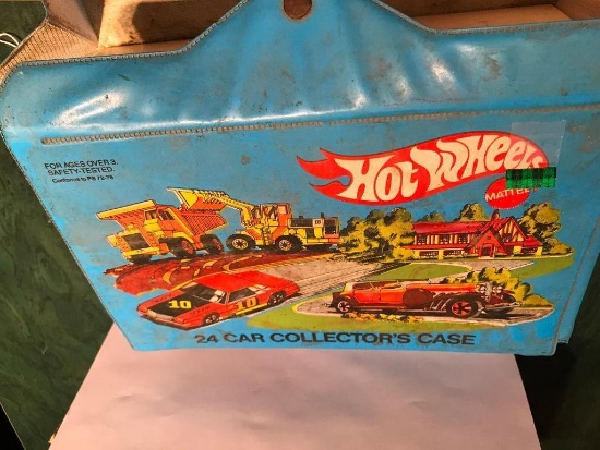 13 Various Matchbox Cars in a Hot Wheels Case