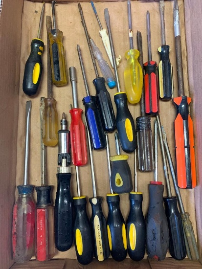 Misc Lot of Mostly Flathead Screwdrivers - As Pictured
