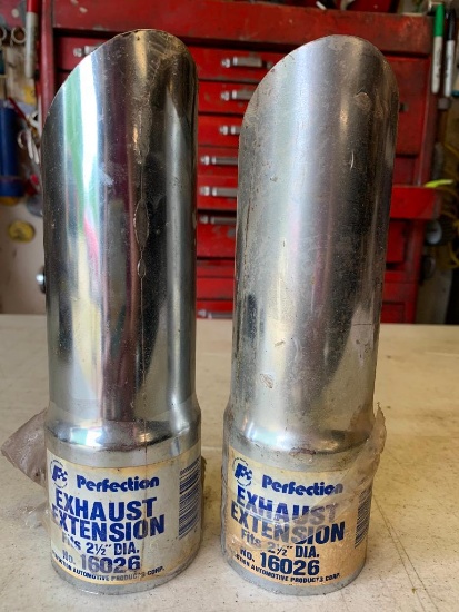 Pair of Exhaust Extensions. They are 2.5" in Diameter - As Pictured