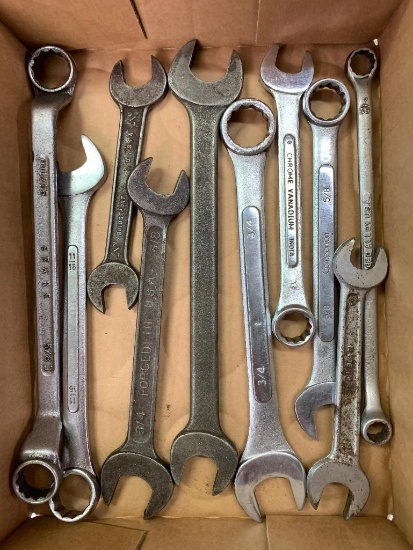 Misc Lot of 7/16" - 11/16" Wrenches - As Pictured