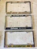 Lot of 3 License Plate Holders - As Pictured