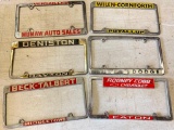 Lot of 6 License Plate Holders - As Pictured