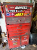 Cool, Vintage Tool Box with Group of Vintage Hot Rod Stickers all Over It!