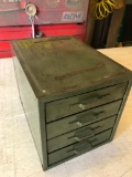 Small, Metal 4 Drawer Bin Cabinet. This is 6