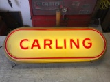 Carling Lighted Sign. Has Some Fading and Dirt from Storage. Tested and is Working - As Pictured