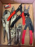 Misc Lot of Ring Wrenches, Vice Grips, Etc - As Pictured