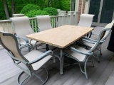 Granite Top Patio Table Set. This is 72