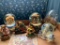 Misc Lot of Boyd Bear Figurines, Snow Globes and Glass Jar - As Pictured