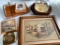 Misc Lot Includes Cheeseball Tray, Coasters and Wall Decor - As Pictured