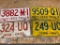 Four 1959-1960 License Plates - As Pictured