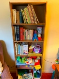 Bookshelf & All Contents. Includes Children's Books, Toys, & More - As Pictured