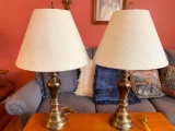 Pair of Brass Lamps. They are 32