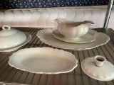 Misc Lot of Gravy Boat, Butter Dish & Platter - As Pictured