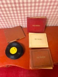 Group of Children and Vintage 45RPM Records as Pictured