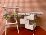 Vintage Wood Doll High Chair and Changing Table